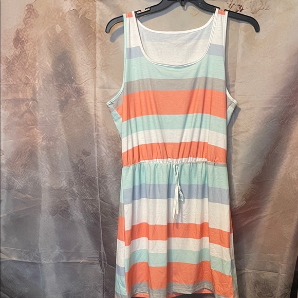 Source Unknown Colorful Striped Mini Dress - Picture 1 of 1